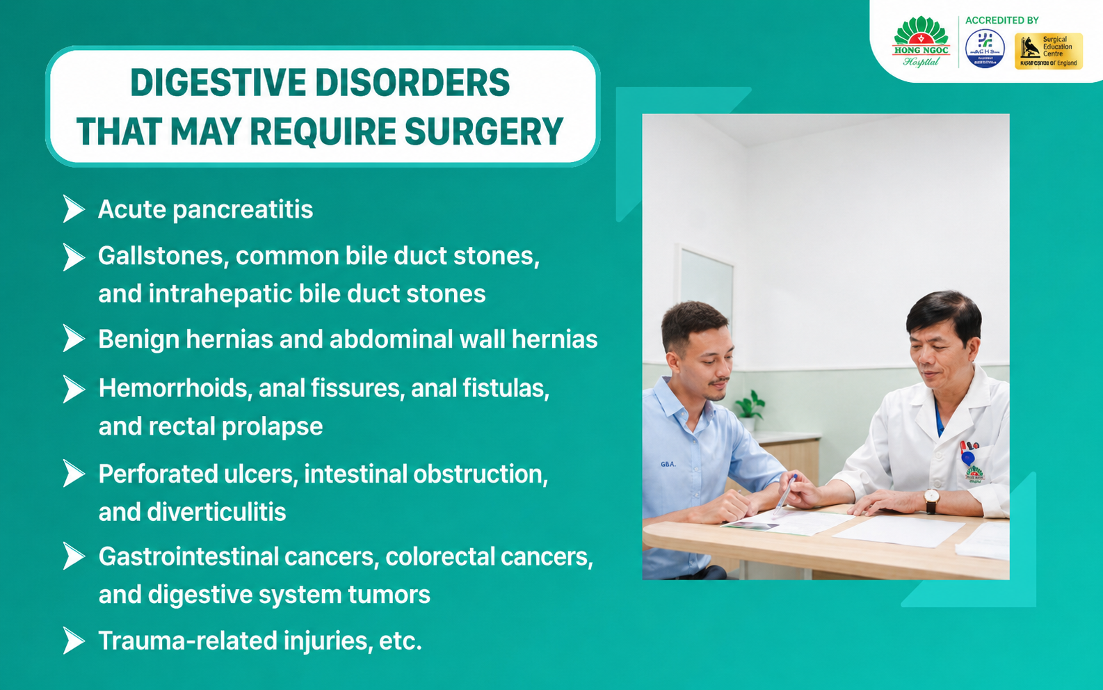 Gastrointestinal conditions requiring surgical intervention