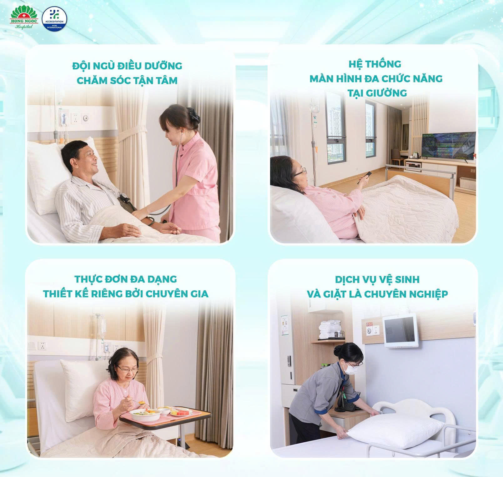 Dịch vụ chăm sóc tận tâm, chuyên nghiệp chuẩn bệnh viện quốc tế