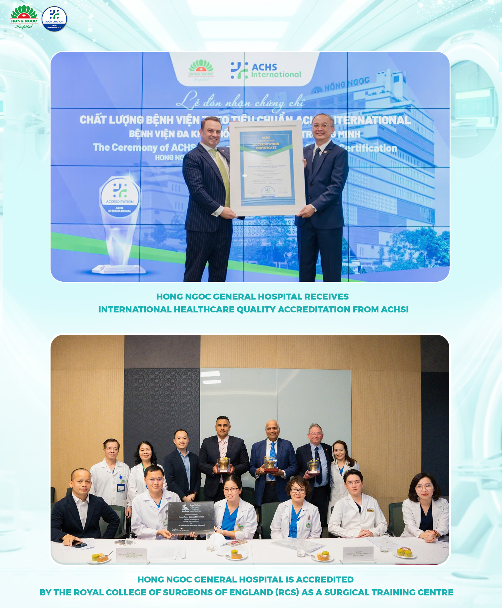 Hong Ngoc General Hospital has achieved international quality accreditation.