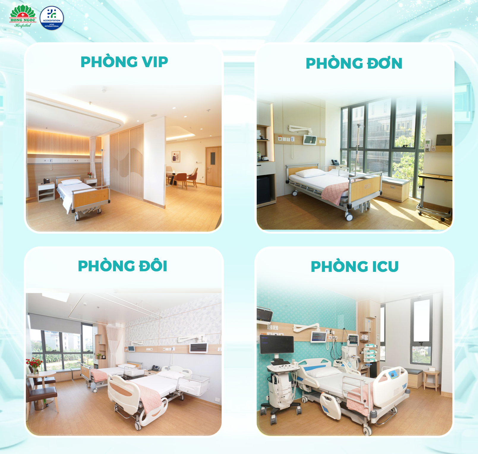 Bệnh viện Đa khoa Hồng Ngọc sở hữu hệ thống phòng nội trú đạt tiêu chuẩn khách sạn 5*