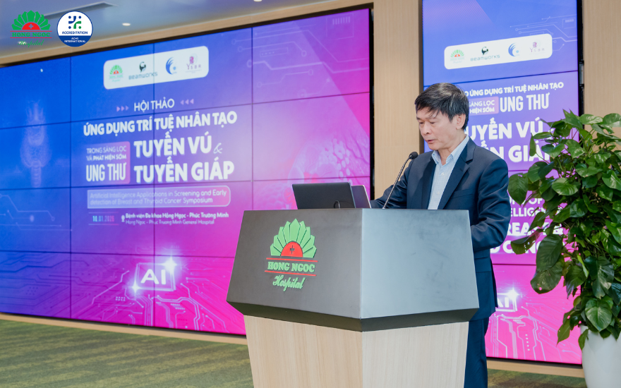 개회사를 전하는 부 까오 꾸엉 하노이 보건국 부국장