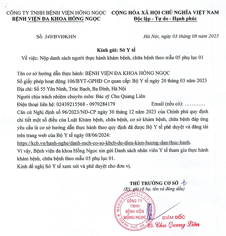 Cong Van Gui SYT Ve Danh Sach Nguoi Thuc Hanh Tham Gia Kham Chua Benh 08.2025