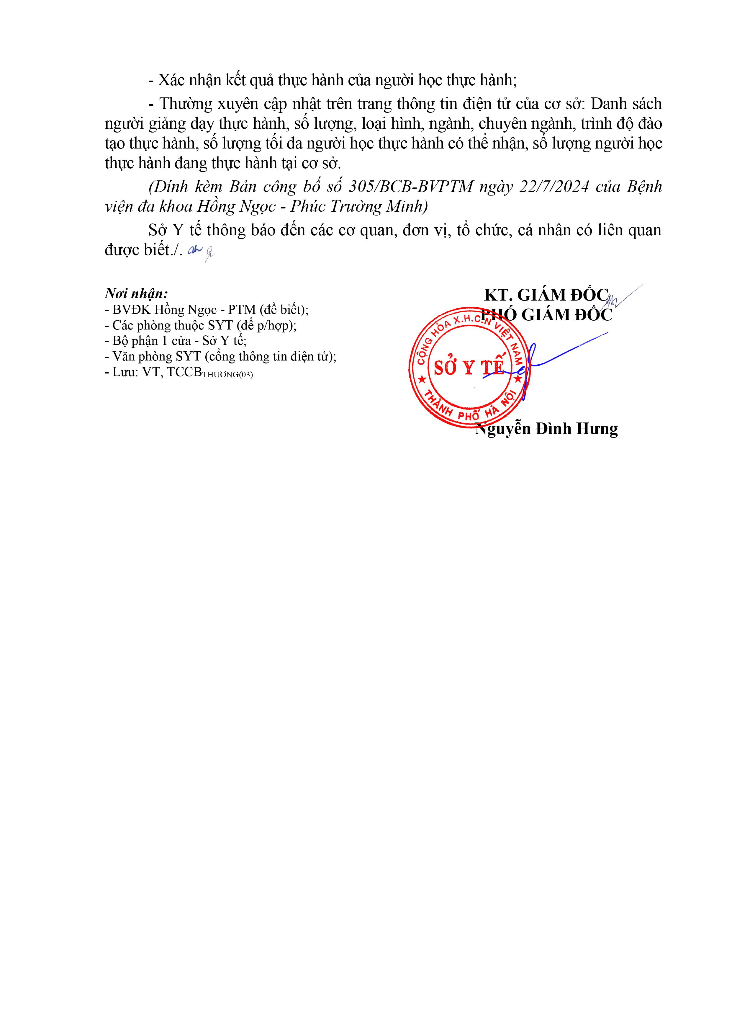 TB BV Hồng Ngọc PTM Hình ảnh 1