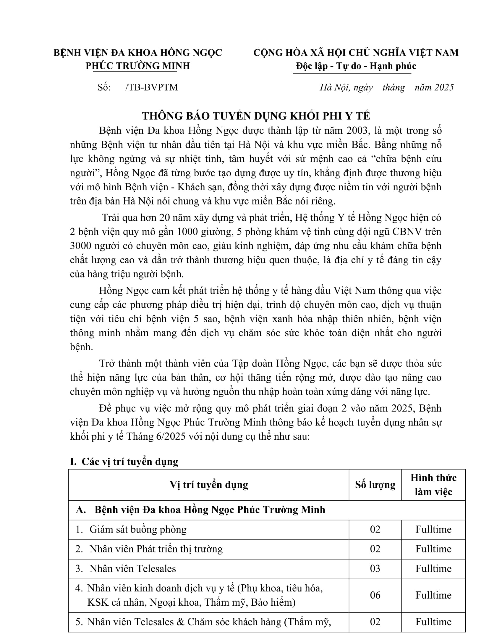 Thang 06 2025 Thong Bao Tuyen Dung Khoi Phi Y Te (1)