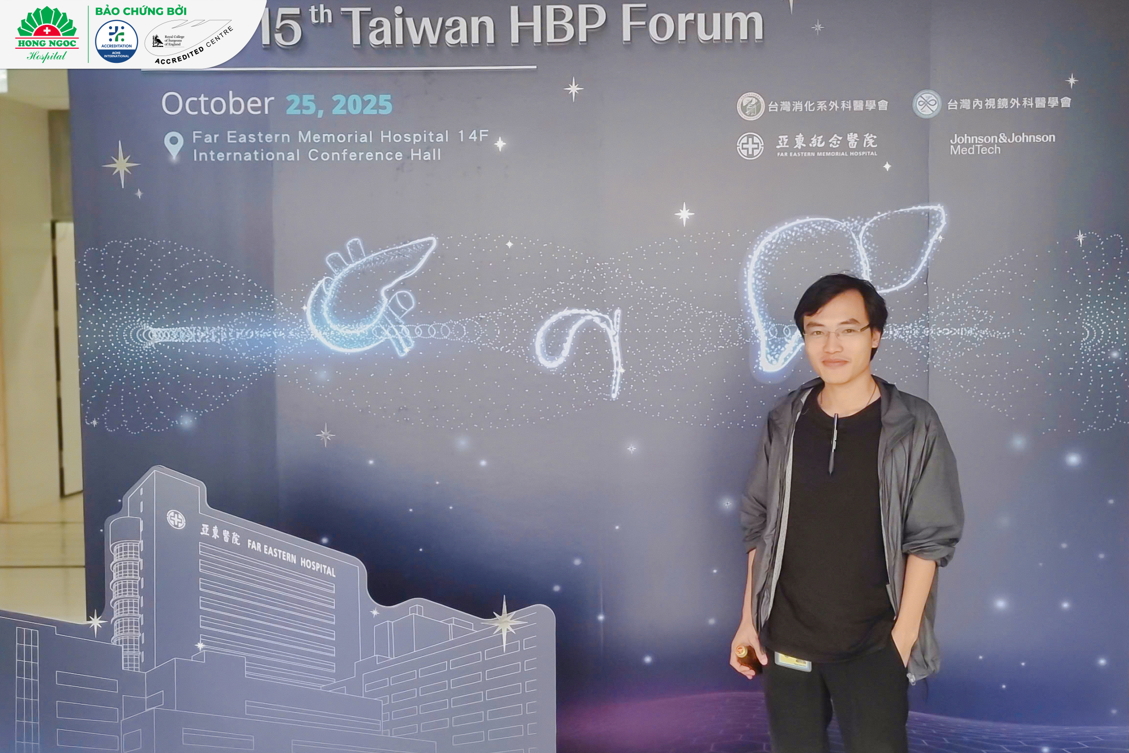 BS Phạm Đức Duy tham dự Diễn đàn Gan mật tụy Đài Loan (Taiwan HBP Forum), cập nhật những tiến bộ mới trong chẩn đoán và điều trị các bệnh lý gan mật tụy. 