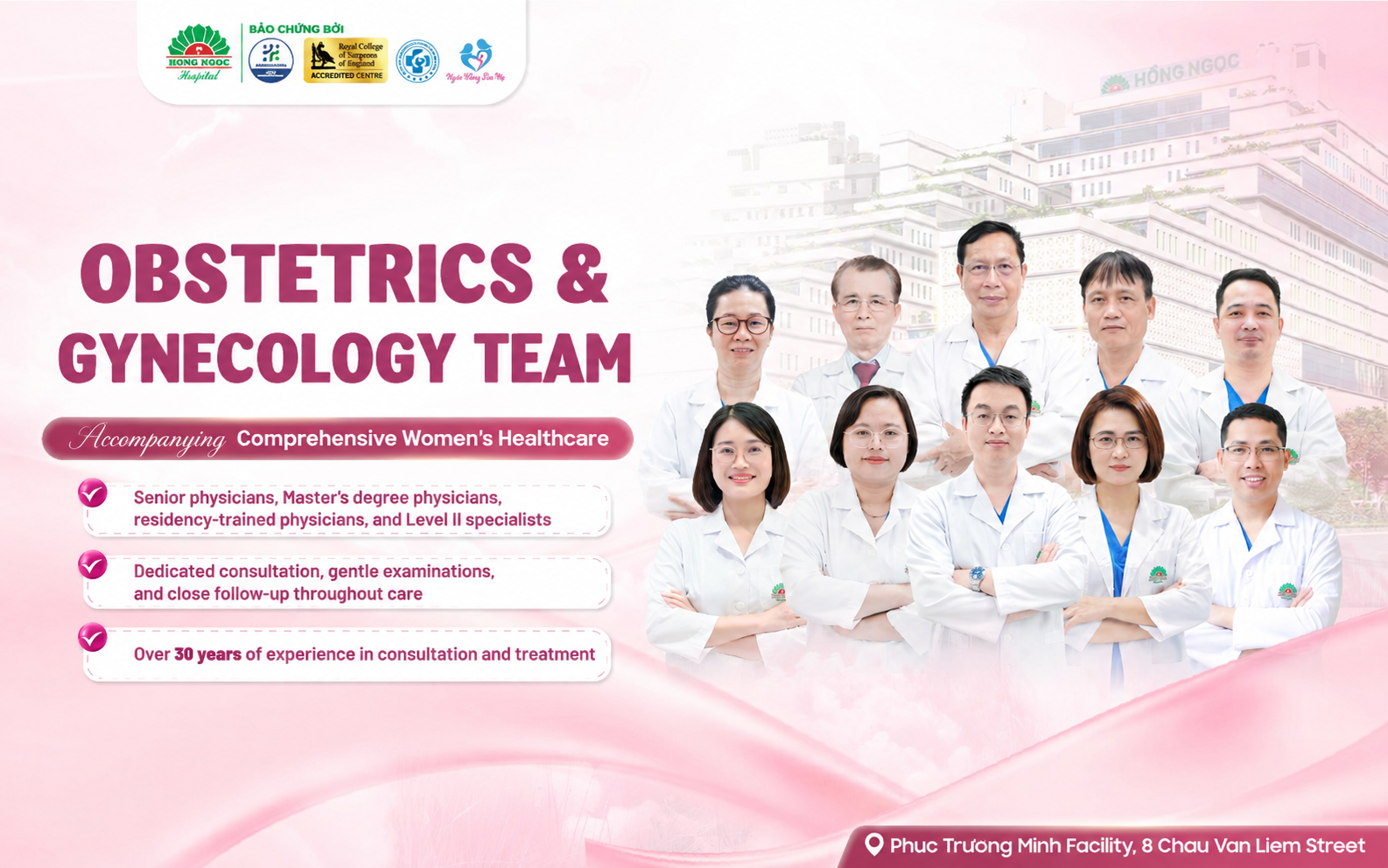 An experienced and highly qualified obstetric team is an important factor when choosing a hospital for prenatal care and childbirth.