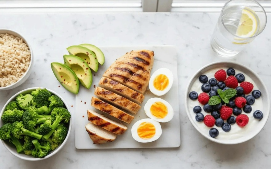 Những loại rau như bông cải xanh, trái cây ít đường và protein chất lượng cao từ thịt gà, sẽ giúp cải thiện tình trạng nấm Candida