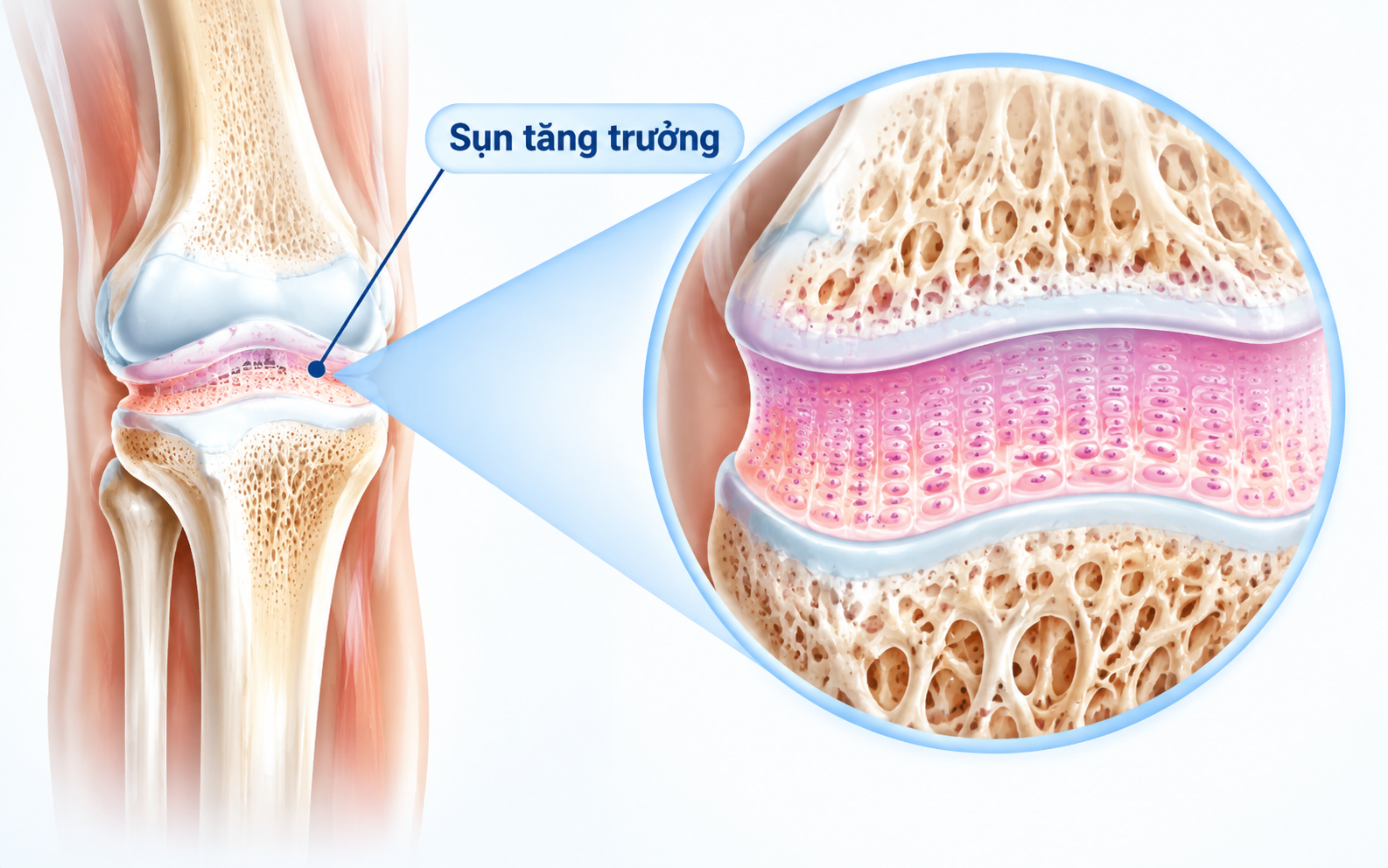 Sụn tăng trưởng đóng sớm khiến trẻ khó cao được thêm trong tương lai