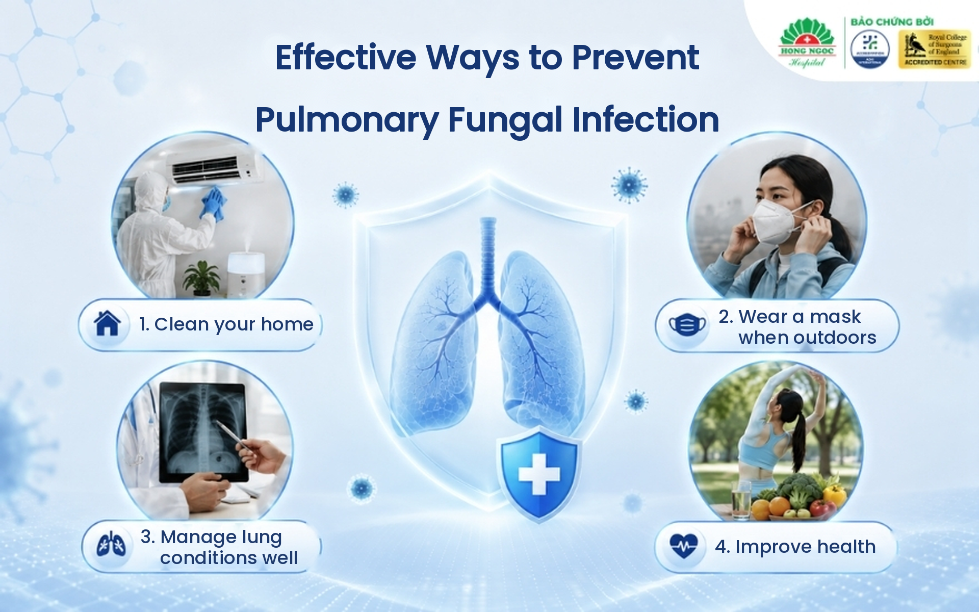 Proactively keeping your living space clean and improving your overall health to effectively prevent pulmonary fungal infection