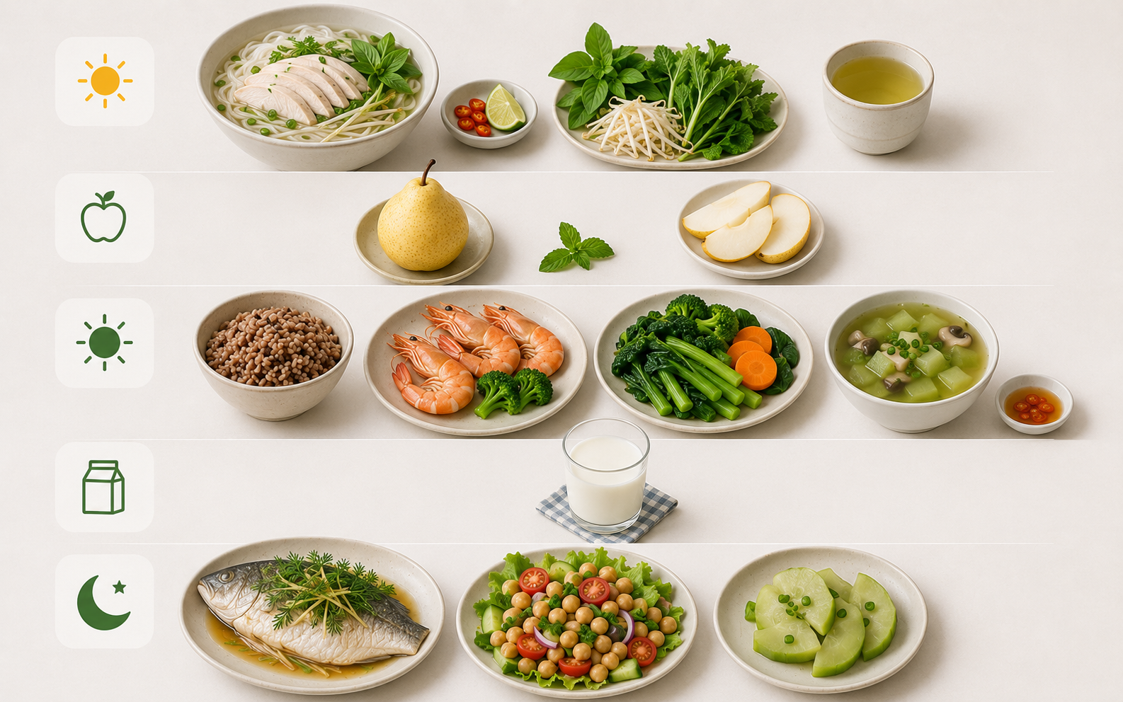 Thực đơn giảm cholesterol gợi ý ngày 3