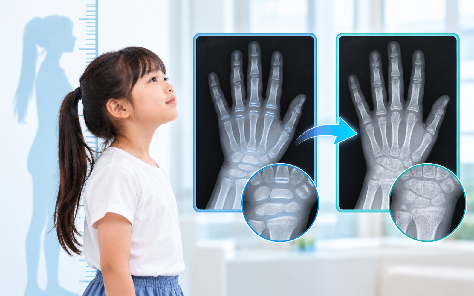 Bác sĩ có thể chỉ định chụp X-quang bàn tay và cổ tay trái để đánh giá tuổi xương