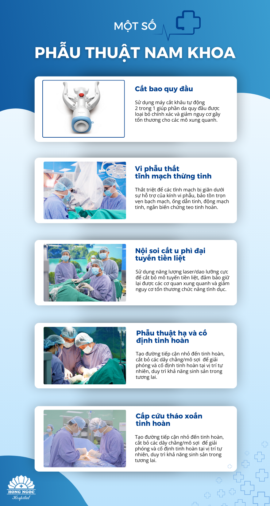 một số phẫu thuật bệnh nam khoa