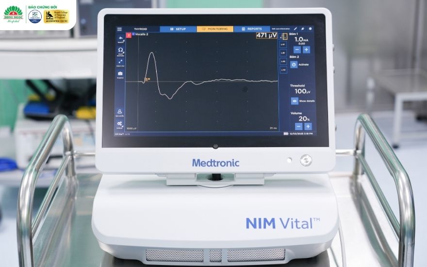 Máy dò thần kinh NIM Vital theo dõi và bảo vệ dây thần kinh thanh quản trong suốt cuộc mổ