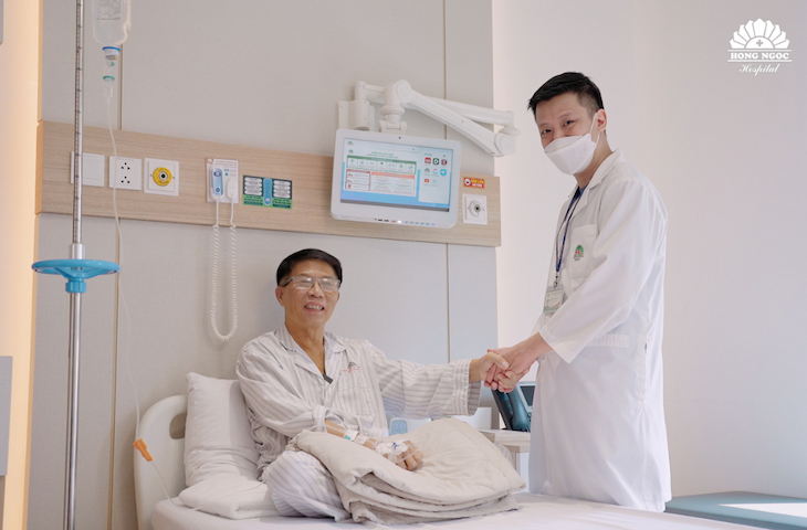 Bệnh nhân T.Đ.Đ hết vàng da sau 2 ngày can thiệp 